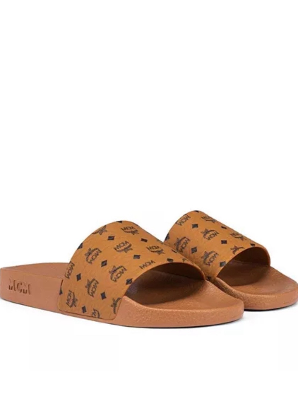 MCM Monogram Pool Slide Sandals